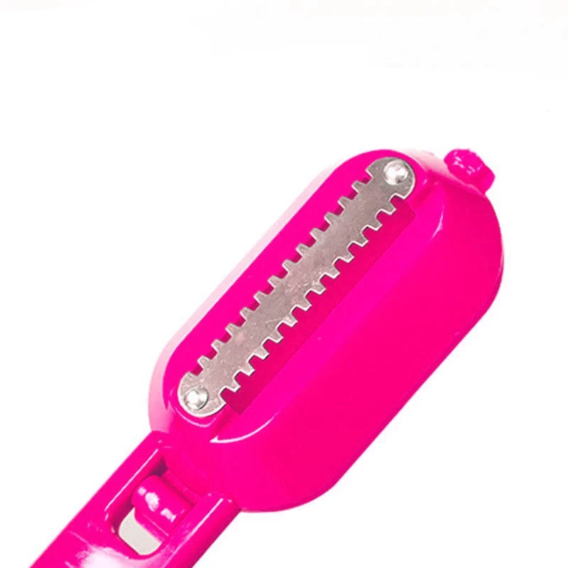 قشارة سمك بسكين استانلس ستيل، 20x20 سم - بينك